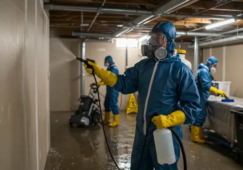 Basement Sanitization and Antimicrobial Treatment process in Bell Gardens, CA