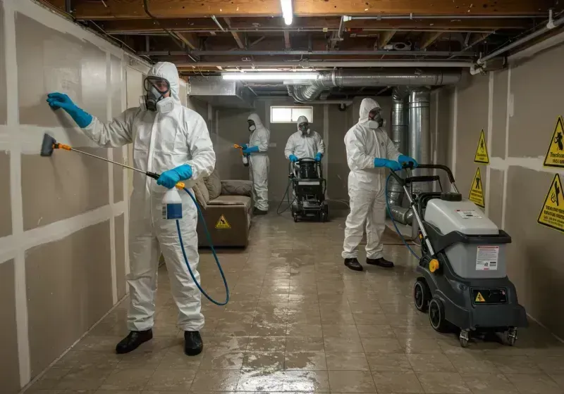 Basement Moisture Removal and Structural Drying process in Bell Gardens, CA